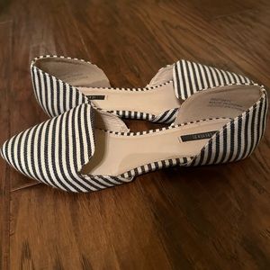 Forever 21 flats. Size 7 & 1/2. White and navy